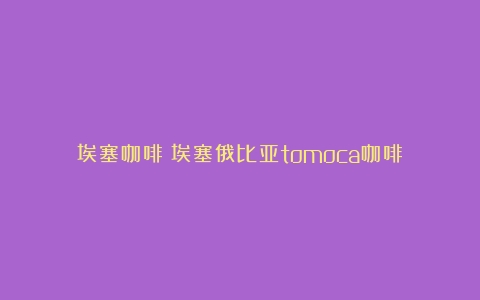 埃塞咖啡（埃塞俄比亚tomoca咖啡）